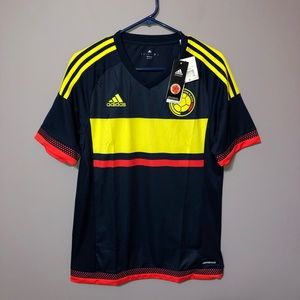 ADIDAS COLOMBIA 2015 AWAY JERSEY BLUE NWT